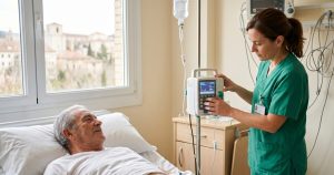 Cuidado de sondas en pacientes encamados: revisión sanitaria a persona mayor